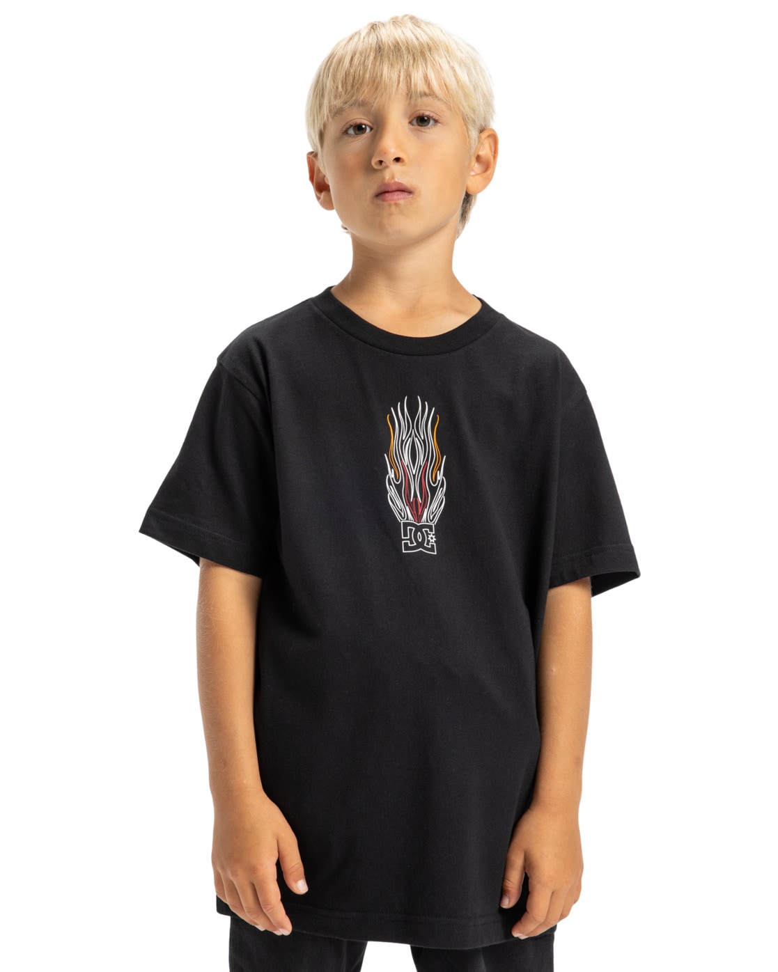 T-Shirt DC SHOES "Burnt Out", Kinder, Gr. 12(148-156cm), schwarz, 75% Baumwolle, 25% Baumwolle, Shirts Image