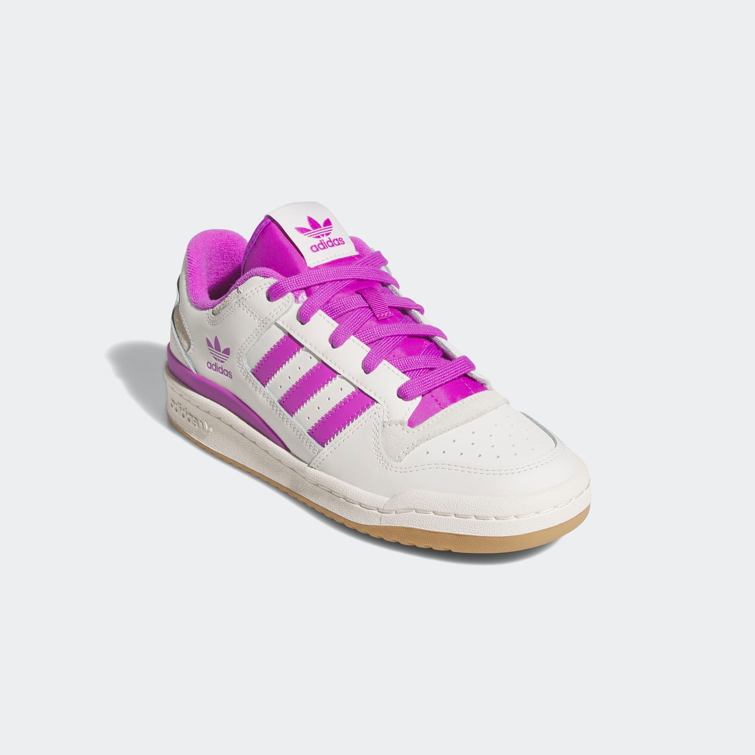 Sneaker ADIDAS ORIGINALS "FORUM LOW CL", Gr. 36, lila (cloud weiß, lila burst, cream weiß), Leder, sportlich, Schuhe
