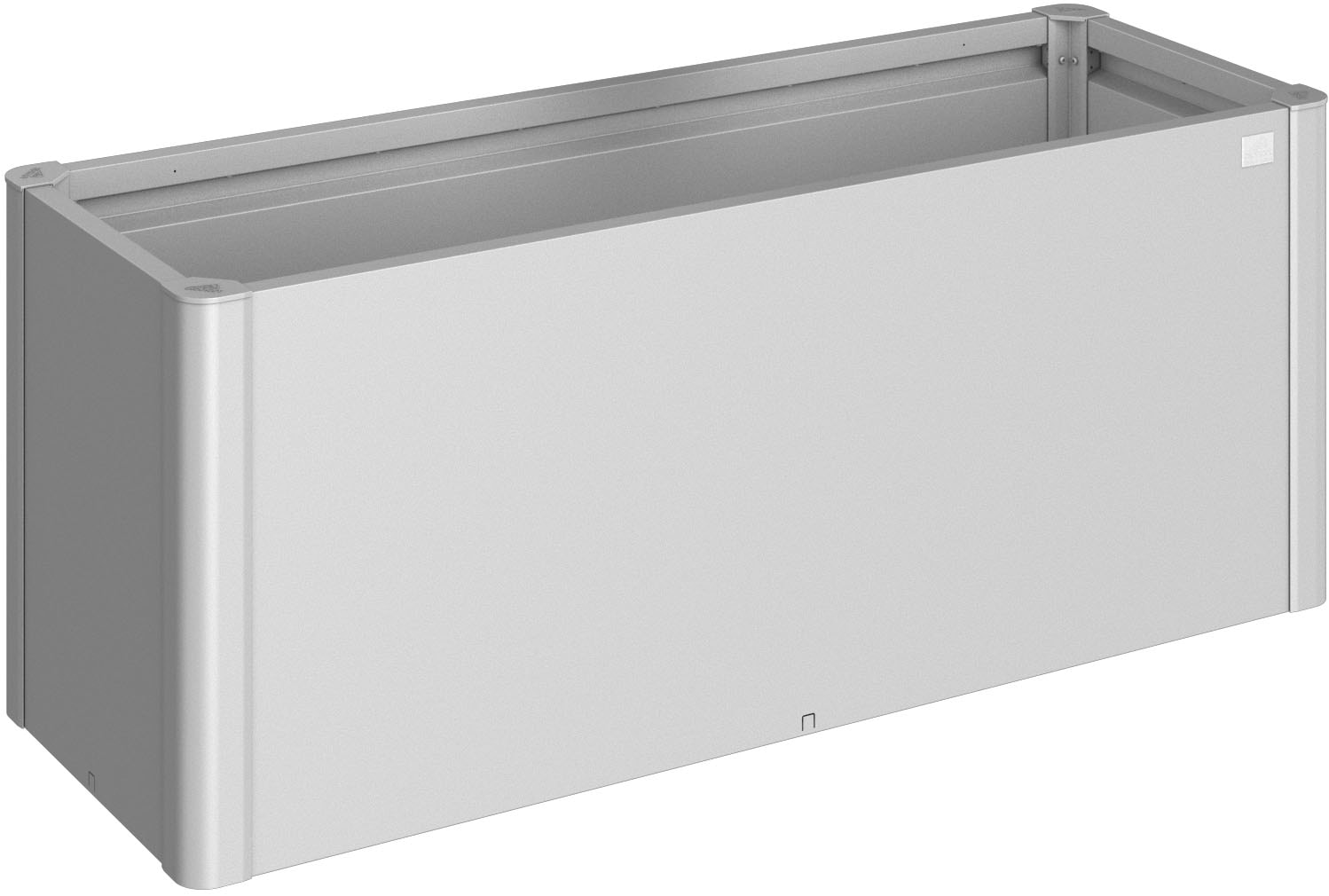 Hochbeet BIOHORT "BELVEDERE midi 2x0,5; verschiedene Farben", silber (silber, metallic), B:201,6cm H:61cm T:54,7cm, Stahl, Pflanzgefäße, 201x53x61 cm, extrem langlebig, aus Metall Image