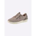 Sneaker CAPRICE, Damen, Gr. 42, beige (sesam), Veloursleder, Lackleder, modisch, Schuhe