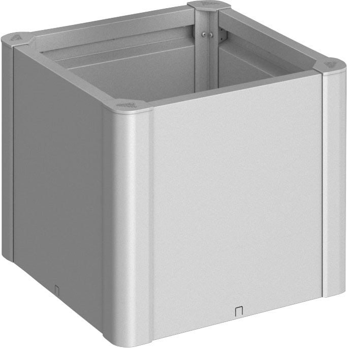 Hochbeet BIOHORT "BELVEDERE mini 0,5x0,5; verschiedene Farben", silber (silber, metallic), B:54,7cm H:45cm T:54,7cm, Stahl, Pflanzgefäße, 53x53x45 cm, extrem langlebig, aus Metall