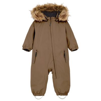 Color Kids - Baby's Coverall with Fake Fur - Overall Gr 74 braun Image