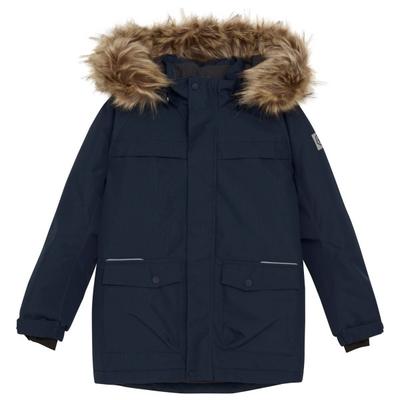 Color Kids - Kid's Parka with Fake Fur - Parka Gr 128 blau Image