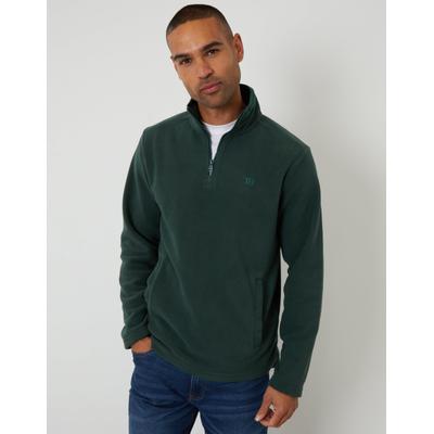Forest Green Quarter Zip Microfleece Sweatshirt