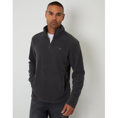 Slate Grey Quarter Zip Microfleece Sweatshirt