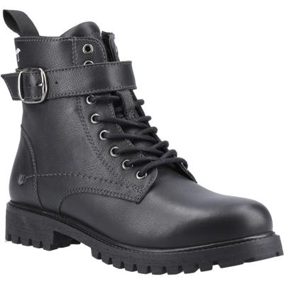 Hush Puppies Wanda Damen Schwarze Lederstiefel Image
