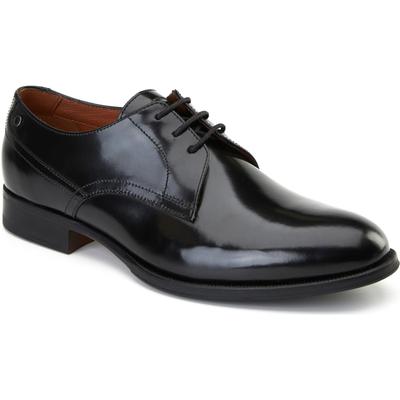 Base London Edison Herrenschuhe Aus Schwarzem Leder Mit Schnürung Image