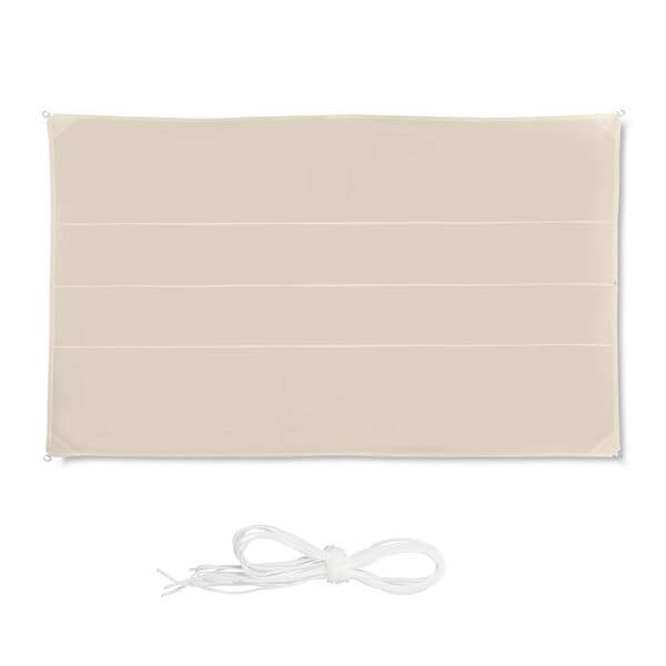 relaxdays Sonnensegel rechteckig 4 x 6 m beige beige