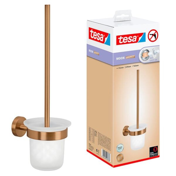 tesa WC-Garnitur »MOON Toilettenbürste - kupferfarben« bronze / weiß beige, 11.2x37.9x14.5 cm