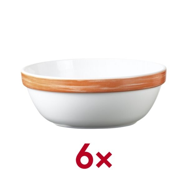 Arcoroc Schale Brush Stapelschale 27 cl - 6 Stück 6 Stück orange, 12x5x12 cm Image