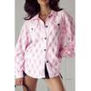 Shacket mit geometrischem Print und strukturierter Pattentasche