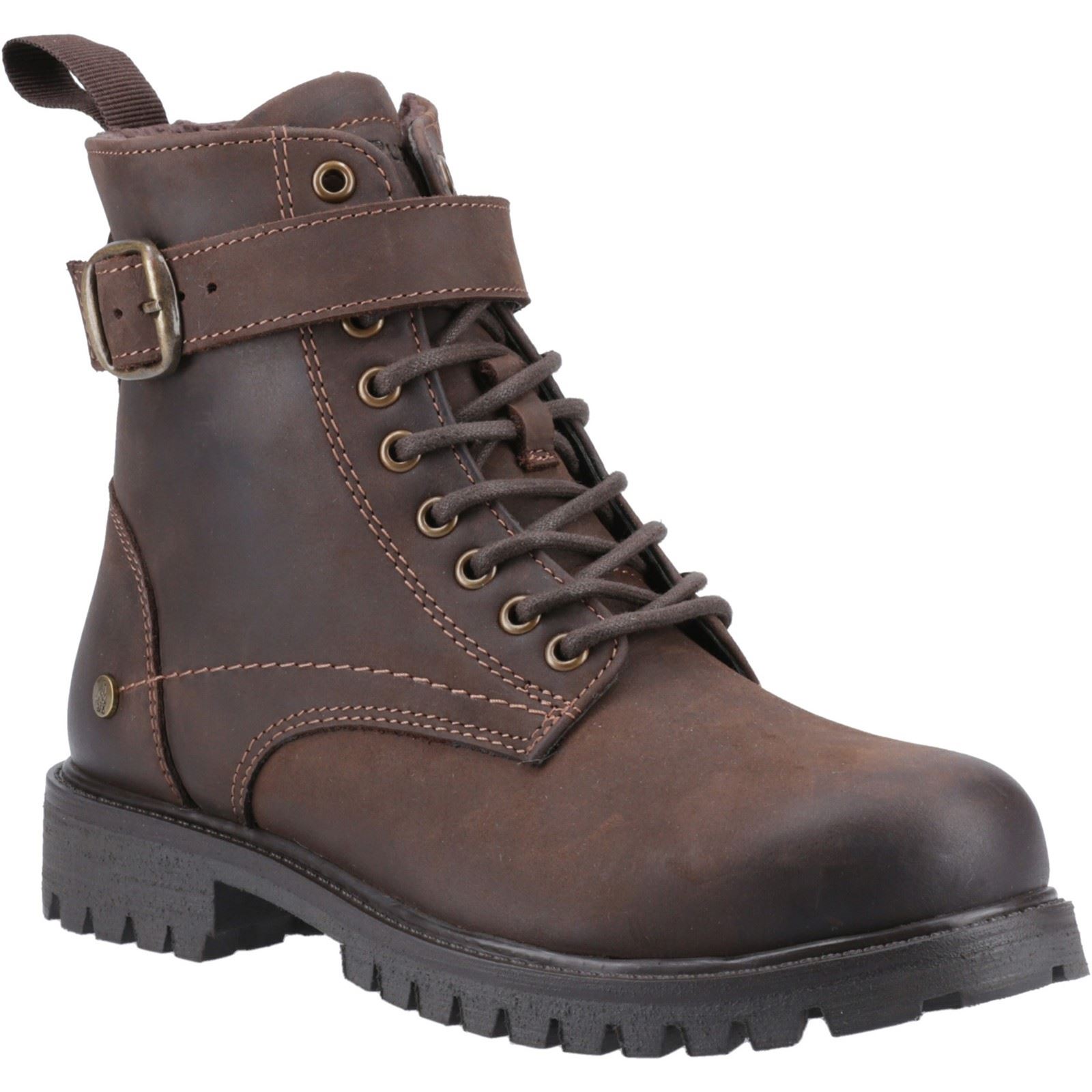 Hush Puppies Wanda Damenstiefel aus braunem Leder Image