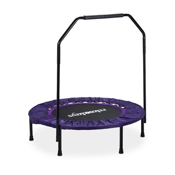 relaxdays Trampolin faltbar mit Haltestange Image