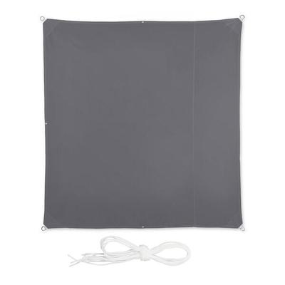 relaxdays Sonnensegel quadratisch 2 x 2 m Grau Image