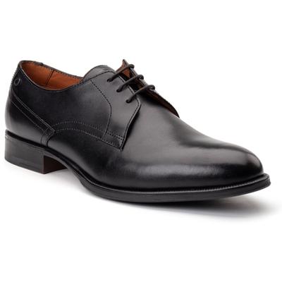 Base London Edison Herrenschuhe Aus Schwarzem Leder Mit Schnürung Image