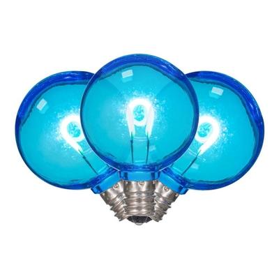 Vickerman 778470 - G40 Transp Filament Teal Bulb LED Light Bulb (25 Pack) Christmas Light Bulbs (XG40TU32-25)