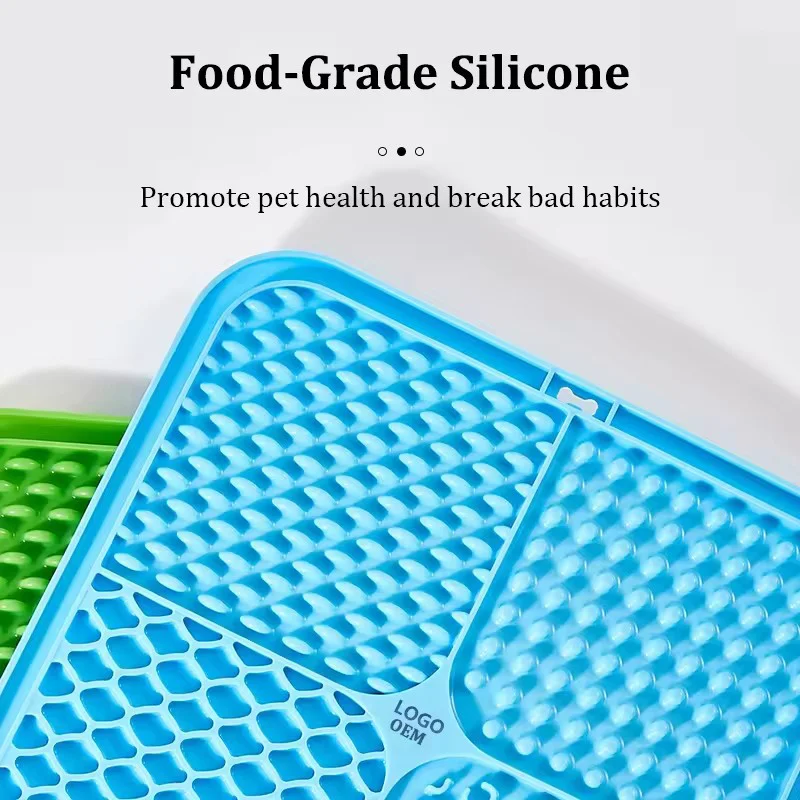 Assiette à lécher pour animaux de compagnie, assiette à nourriture lente, tampon à lécher, bol de vaisselle en Silicone pour aliments lente pour animaux de compagnie, ventouse, coussin à lécher pour