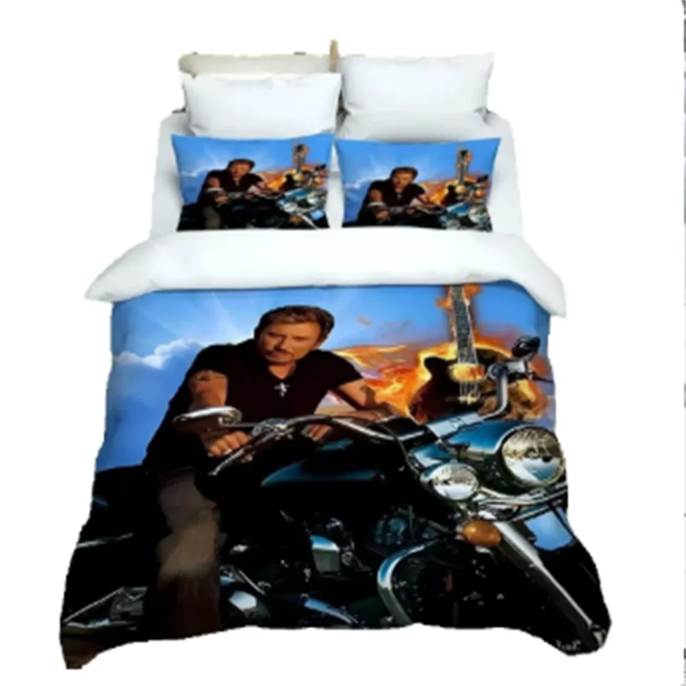 Rock star Johnny Hallyday ensembles de literie fournitures de lit exquises ensemble housse de couette ensemble de literie ensemble de literie cadeau d