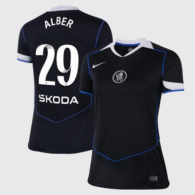 Chelsea WSL Stadion Ausweichtrikot 2025-26 - Damen mit Aufdruck Alber 29 Image