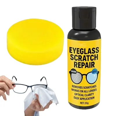 30ml Glass Scratch Remover Anti Fog Sunglasses Cleaner Glasses Polishing Scratch Remover for Camera Mirror Windshield Window
