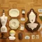 Articoli in miniatura per casa delle bambole Mini piatto ottagonale retrò/set di tovagliette modello per accessori decorativi per mobili da cucina per casa delle bambole