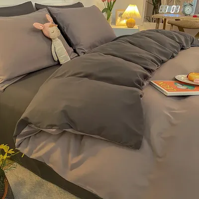 1 pcs 2025 New Solid Color Duvet Cover Anti-Mite Durable Comforter Cover Simple Durable (No Pillowcase)