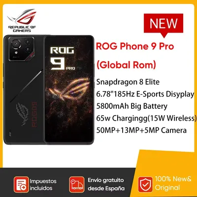 ASUS ROG Phone 9 Pro Snapdragon 8 Elite 6,78'' 185 Hz E-Sport-Display 50 MP Kamera 5800 mAh Akku 512 GB/1 TB Global Rom