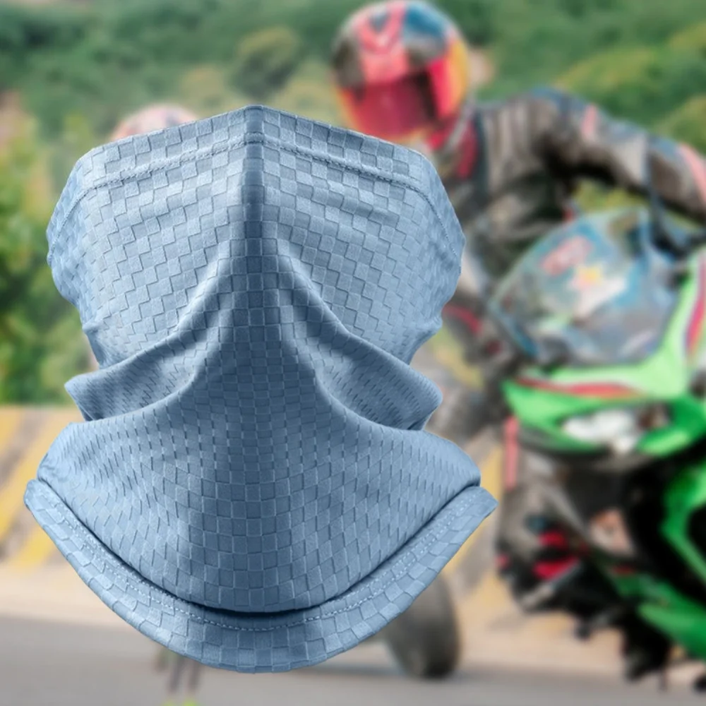 Sommer Motorrad Halstuch Atmungsaktive Fahrrad Kopfbedeckung Eisseide UV Schutzmaske Sport Laufen Staub für Männer und Frauen Image