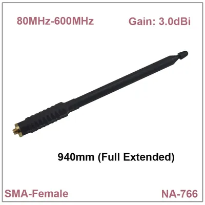 Nagoya NA-766 SMA-Female 80-600MHz extend Antenna VHF/UHF Ham Radio Handheld Telescopic Antenna