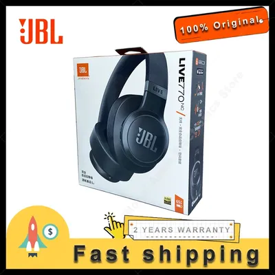 JBL LIVE770 NC Over-Ear Bluetooth Headphones - Adaptive Active Noise Cancellation Stereo Music Wireless Headset