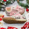 Kinder-Turnschuhe, Chamois, PU-Leder, Outdoor-Schleife, Freizeitschuhe, Mädchen, Cartoon-MELODY, für rutschfeste Turnschuhe, bequem, Rosa, Größe 26