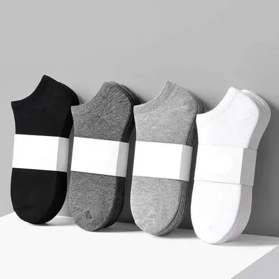 3/5 Pairs Women/Men Socks Breathable Sports Socks Solid Color Boat Socks Comfortable Cotton Ankle Socks White Black Grey Socks's