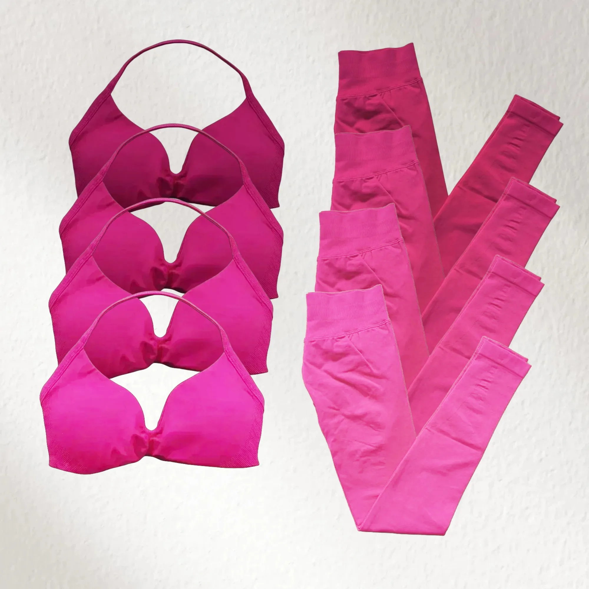 2-teiliges Yoga-Set 2025, Sommer-Yoga-Set, Fitnessstudio, Damenmode, Yoga-Fitness-Set, Hüfthose, Hals-BH, Pilates-Set, mehrfarbig, unbedruckt