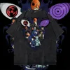 Naruto Obito Uchiha T-Shirt Vintage Wash – Anime Streetwear Hip Hop Streetwear Reine Baumwolle Große Größe Männer Frauen Lokomotiven