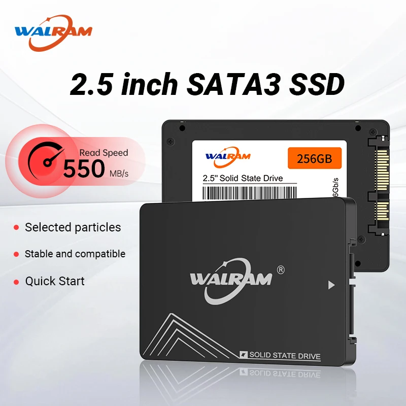 WALRAM 2,5 SATA3 SSD 128GB 120GB 1TB 2TB SSD 512GB 500GB 480GB Desktop Interne SATA 3 Festplatte 256GB 240GB HDD Für Laptop PC Image