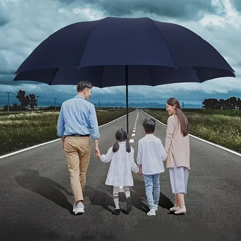 Großer supergroßer Regenschirm für Männer und Frauen, Doppelgebrauchs-Regenschirm für Sonne und Regen, Stärkung Image