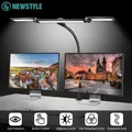 Lampada da scrivania a LED con morsetto Barra a 3 segmenti regolabile Collo di cigno flessibile 1380LM Lampada da scrivania luminosa per la cura degli occhi per la lettura dell'home office