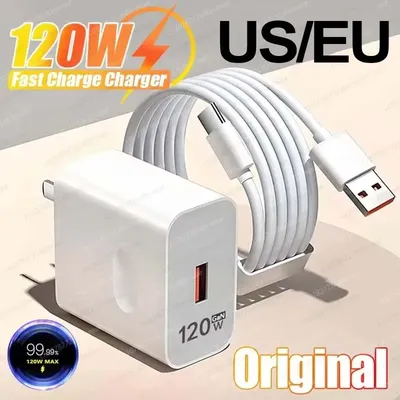 Xiaomi 120W GaN USB Ladegerät Schnelle Lade QC3.0 USB Typ C Kabel Handy Ladegerät Adapter Für Huawei Samsung iPhone Ladegerät