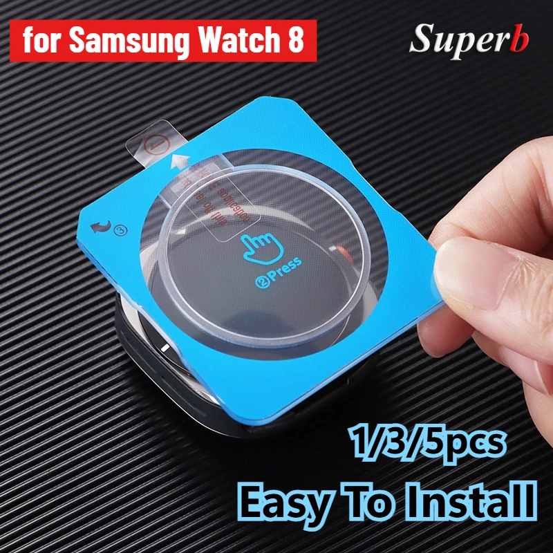 1/3/5 Stück gehärtetes Glas für Samsung Galaxy Watch 8 Classic/Watch8 40 mm 44 mm HD klare Displayschutzfolie einfach zu installieren Image