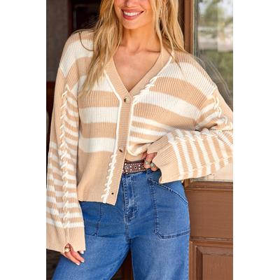 Cream & Sugar Striped Cardigan