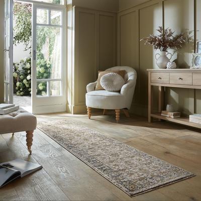 Teppich FLAIR RUGS "Zetta Vintage", grün, B:60cm H:7mm L:230cm, Kunstfaser, Teppiche, mit recyceltem Material Image