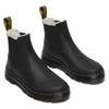Chelseaboots DR. MARTENS "Embury WL", Herren, Gr. 44, schwarz, Leder, unifarben, casual, Schuhe, Blockabsatz, Stiefelette, Schlupfschuh mit praktischer Anziehlasche