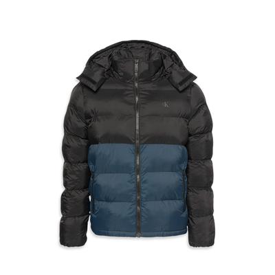 Steppjacke CALVIN KLEIN JEANS "LS NYLON COLOR BOCK PUFFER JKT", Herren, Gr. XL, schwarz, Web, Obermaterial: 100% Polyamid, unifarben, casual, regular fit normal, Rundhals, Langarm eingesetzt gerader Abschluss, Jacken, Mit Rundhalsausschnitt, regular... Image