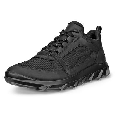 Sneaker ECCO "Mx Low wp", Herren, Gr. 43, schwarz, Leder, Textil, sportlich, Schuhe, Schnürschuh, Freizeitschuh mit BREATHRU Konzept, waterproof Image