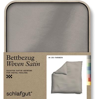 Bettbezug SCHLAFGUT "Woven Satin", beige (sand mid), B:200cm L:200cm, Mako-Satin, Obermaterial: 100% Baumwolle, Bettbezüge, besonders dicht gewebt, Mix & Match: passender Kissenbezug erhältlich Image