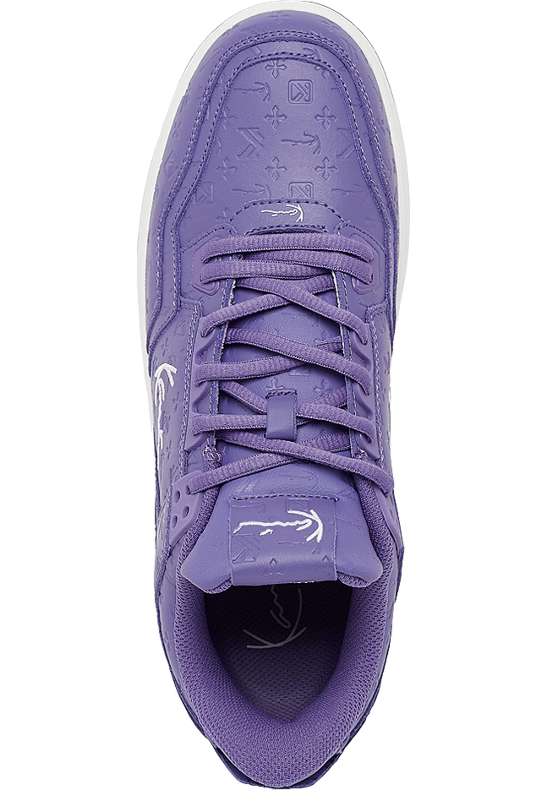 Trainingsschuh KARL KANI "Karl Kani 89 Luxury PRM", Herren, Gr. 45, weiß (lila, weiß), Textil, Schuhe