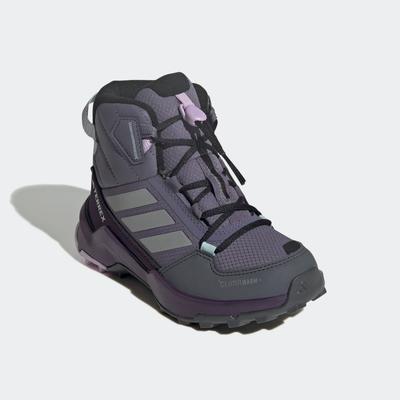 Wanderschuh ADIDAS TERREX "AX4R MID CLIMAWARM+ KINDER", Gr. 39, preloved violet, matte silber, semi flash aqua, Synthetik, Textil, sportlich, Schuhe Image