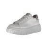 Sneaker GABOR "Gabor Sneaker Leder", Damen, Gr. 38,5, weiß (weiß, silber), Leder, casual, Schuhe