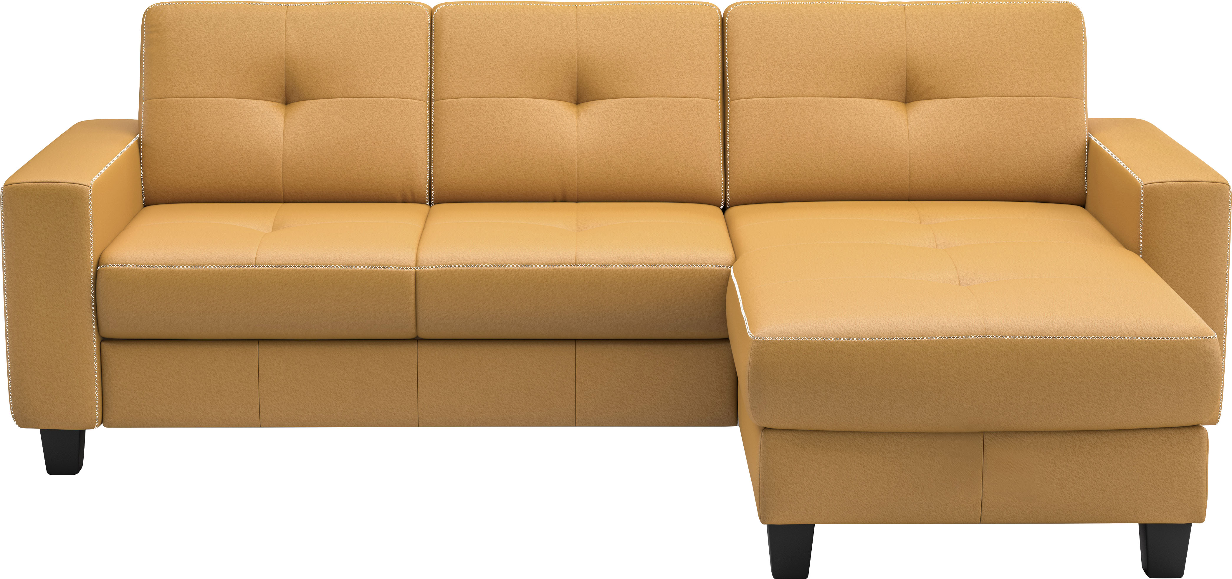 Ecksofa PLACES OF STYLE "Varese", curry, B:239cm H:91cm T:164cm, Sofas, wahlweise mit Bettfunktion und Bettkasten Image