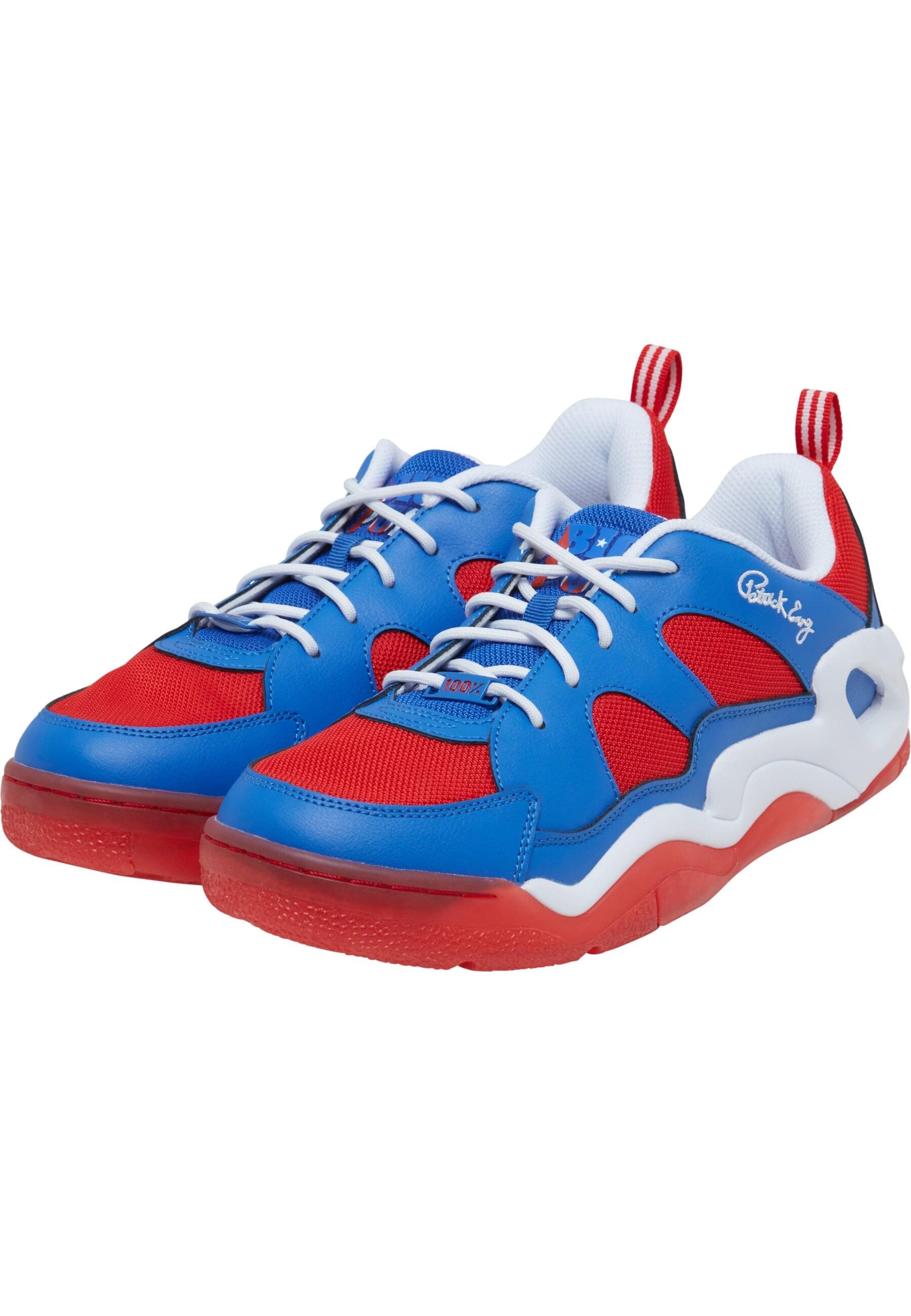 Trainingsschuh EWING "Ewing EWING RLW Big Pun 100% Percent", Gr. 9.5, weiß (dazzeling blau, fiery rot, weiß), Leder, Schuhe